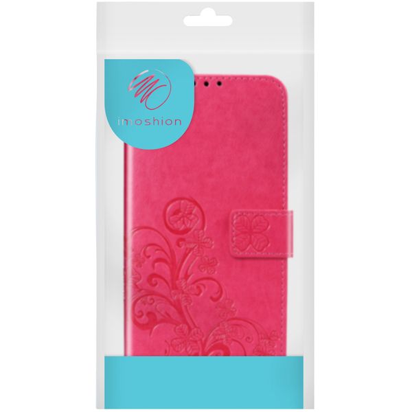 imoshion Etui de téléphone Fleurs de Trèfle Galaxy A22 (5G) - Fuchsia