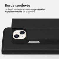 Accezz Étui de téléphone Slim Folio en cuir de qualité supérieure iPhone 13 - Noir