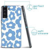 imoshion Coque Design Samsung Galaxy S21 FE - Retro Blue Flowers