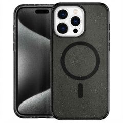 imoshion Coque Pailletée avec MagSafe Apple iPhone 15 Pro - Glitter Noir