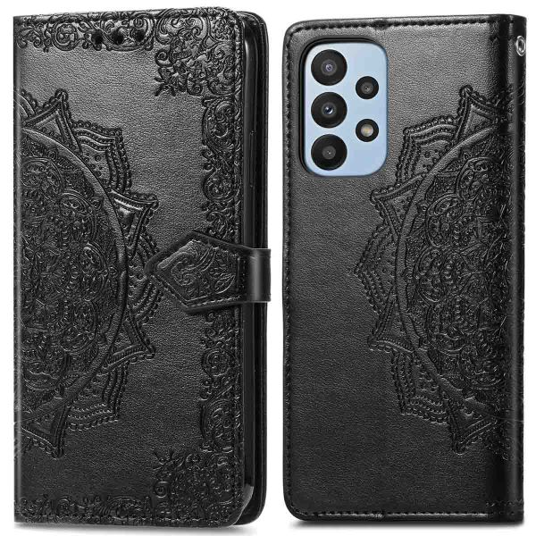 imoshion Etui de téléphone portefeuille Mandala Samsung Galaxy A23 (5G) - Noir