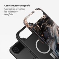 Selencia Coque arrière Vivid avec MagSafe Apple iPhone Air - Chic Marble Black