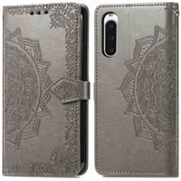 imoshion Etui de téléphone portefeuille Mandala Sony Xperia 10 V - Gris