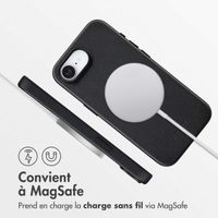 Accezz Coque arrière en cuir avec MagSafe Apple iPhone 16e - Onyx Black