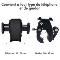 Accezz Support de téléphone vélo iPhone 6s - Réglable - Universel  - Noir