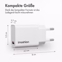 imoshion Adaptateur secteur 18 watts | USB-A - Blanc
