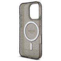 Guess MagSafe IML Glitter Case avec beads strap Apple iPhone 16 Pro Max - Noir