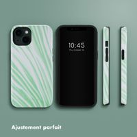 Selencia Coque arrière Vivid Tough avec MagSafe iPhone 14 - Nature Grayed Jade