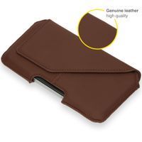 Accezz ﻿Coque de ceinture en cuir véritable - Taille L - Brun