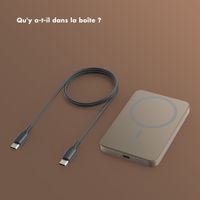 Selencia Powerbank Vivid 5 000 mAh - MagSafe et Qi2 - Desert Gold / Leopard