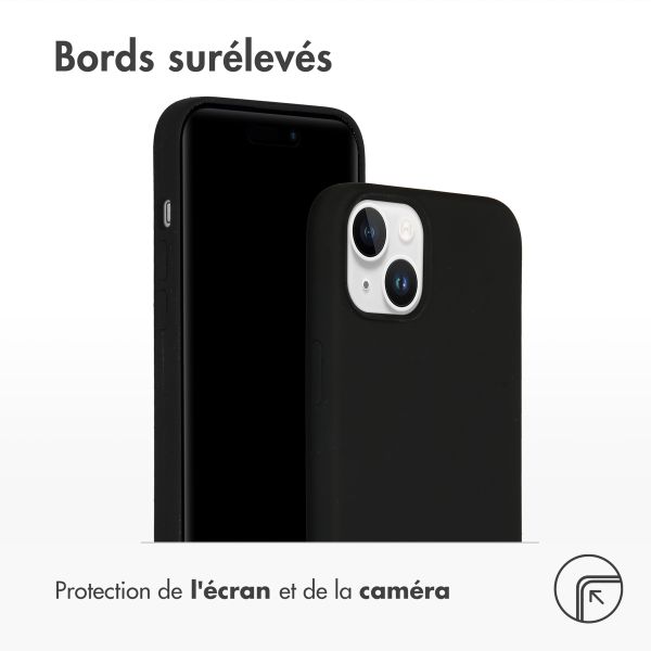 Accezz Coque Liquid Silicone Apple iPhone 15 Plus - Noir