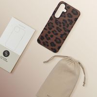 Selencia Coque Sabi imprimé panthère avec MagSafe Samsung Galaxy S25 - Mocha Brown