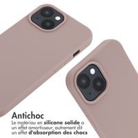 imoshion Coque en silicone avec cordon Apple iPhone 15 - Sand Pink