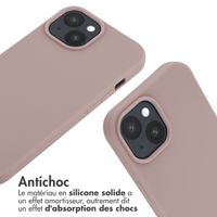 imoshion ﻿Coque en silicone avec cordon iPhone 15 - Sand Pink