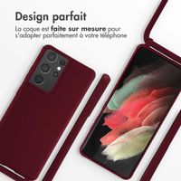 imoshion Coque en silicone avec cordon Samsung Galaxy S21 Ultra - Rouge foncé