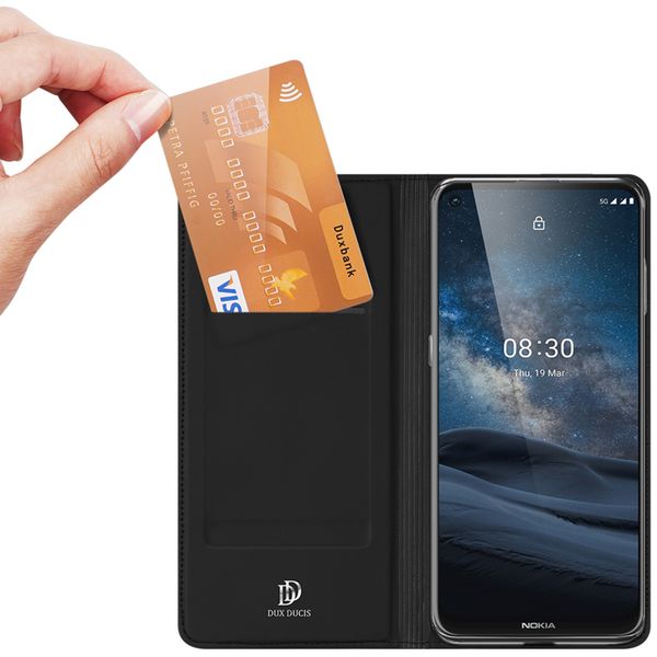 Dux Ducis Étui de téléphone portefeuille Slim Nokia 8.3 5G - Noir