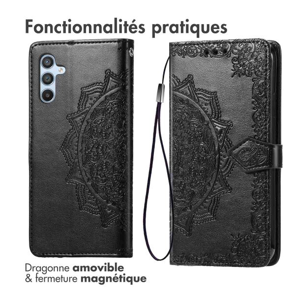 imoshion Etui de téléphone portefeuille Mandala Samsung Galaxy A56 - Noir