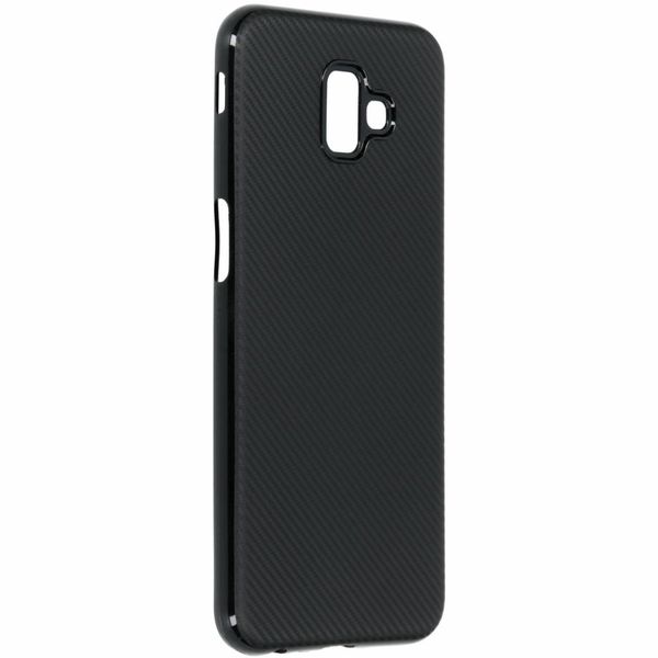 Coque silicone Carbon Samsung Galaxy J6 Plus - Noir