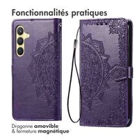 imoshion Etui de téléphone portefeuille Mandala Samsung Galaxy S25 Plus - Violet