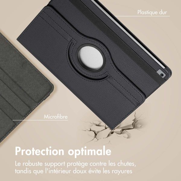 imoshion Coque tablette rotatif à 360° Apple iPad 9 (2021) 10.2 pouces / iPad 8 (2020) 10.2 pouces / iPad 7 (2019) 10.2 pouces - Noir