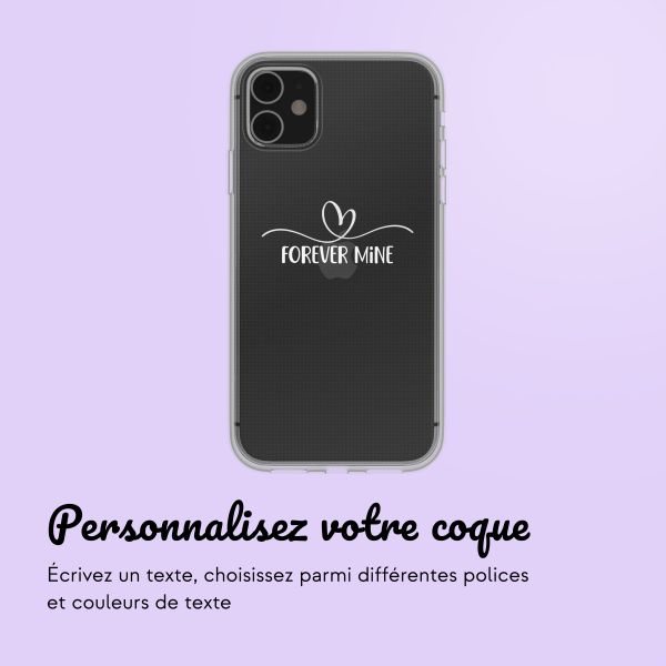 Coque personnalisée avec un cœur élégant iPhone 11 - Transparent