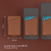 Accezz Leather Cardholder MagSafe - Porte-cartes avec MagSafe - Sienna Brown