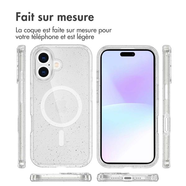 imoshion Coque Pailletée avec MagSafe Apple iPhone 17 - Transparent