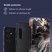 Selencia Coque arrière Vivid Samsung Galaxy S25 FE - Chic Marble Black