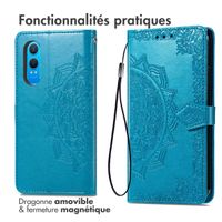 imoshion Etui de téléphone portefeuille Mandala OnePlus Nord CE 4 Lite 5G - Turquoise