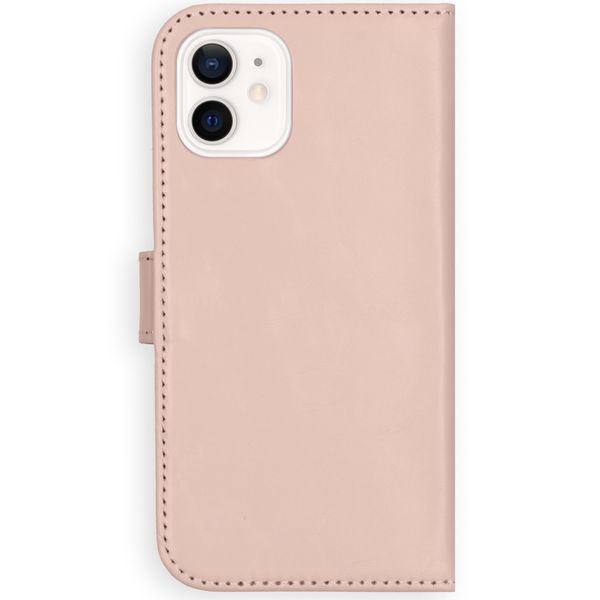 Selencia Étui portefeuille en cuir véritable Apple iPhone 12 Mini - Dusty Pink