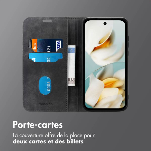 imoshion Étui de téléphone portefeuille Slim Google Pixel 9A - Noir