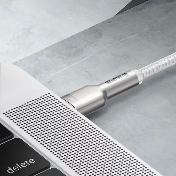 Baseus Cafule Series câble USB-C vers USB-C - Métal - 100 Watt - 1 mètre - Blanc