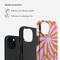 Selencia Coque arrière Vivid Apple iPhone 15 - Modern Bloom Pink