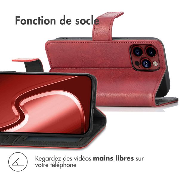 imoshion Étui de téléphone portefeuille Luxe iPhone 15 Pro - Rouge