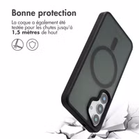 Accezz Coque Givrée Robuste avec MagSafe Samsung Galaxy S25 - Noir