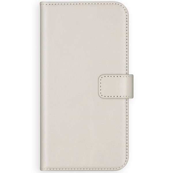 Selencia Étui portefeuille en cuir véritable Samsung Galaxy S21 Plus - Greige