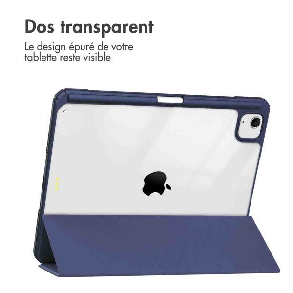 imoshion Coque tablette rigide Trifold iPad Air 13 pouces (2024) M2 - Bleu foncé