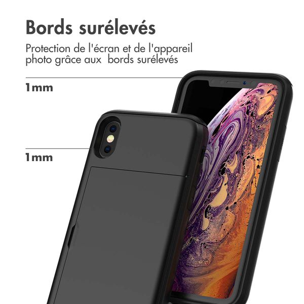 imoshion Coque arrière avec porte-cartes Apple iPhone X / Xs - Noir