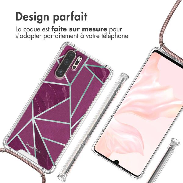 imoshion Coque Design avec cordon Huawei P30 Pro - Bordeaux Graphic