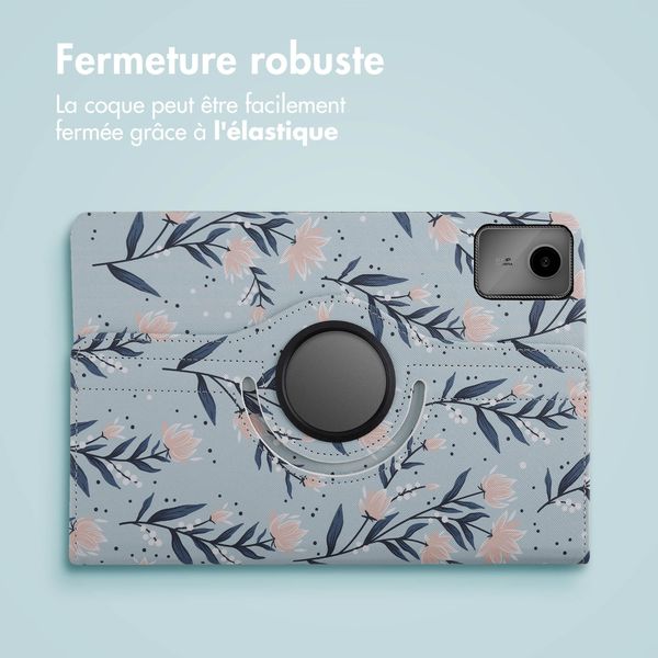 imoshion Coque tablette Design rotatif à 360° Lenovo Tab M11 - Flowers