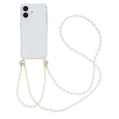imoshion Coque avec dragonne + bracelet - Perles Apple iPhone 17 - Transparent