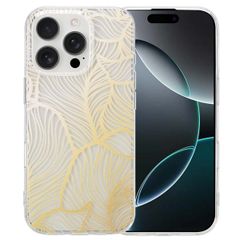 imoshion Coque Design Apple iPhone 16 Pro - Golden Leaves Transparent