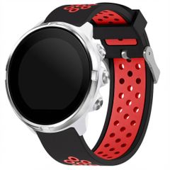 imoshion Bracelet sportif en silicone - Connexion universelle de 24 mm - Noir/Rouge
