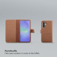 Selencia Étui portefeuille amovible Olyn avec MagSafe Samsung Galaxy A36 - Marron