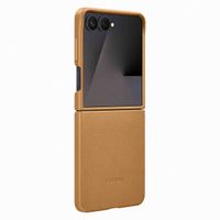 Samsung Original Coque KindSuit en Cuir Végan Samsung Galaxy Z Flip 7 - Camel