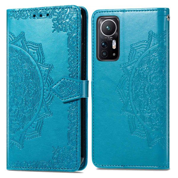 imoshion Etui de téléphone portefeuille Mandala Xiaomi 12 / 12X - Turquoise