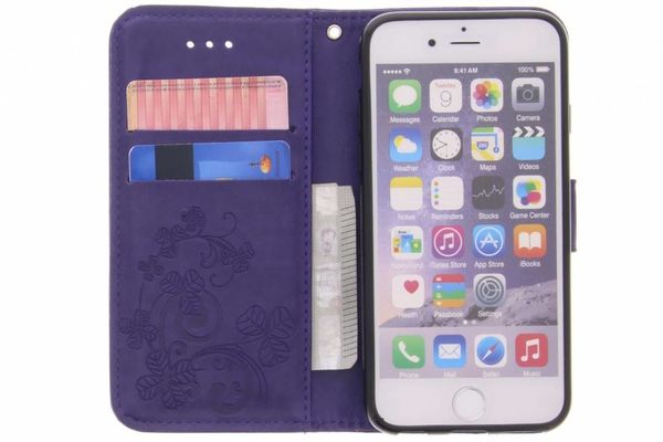 Etui de téléphone Fleurs de Trèfle iPhone 6 / 6s - Violet