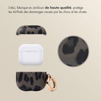 Selencia Coque Sabi Apple AirPods 4 - imprimé léopard - Midnight Black
