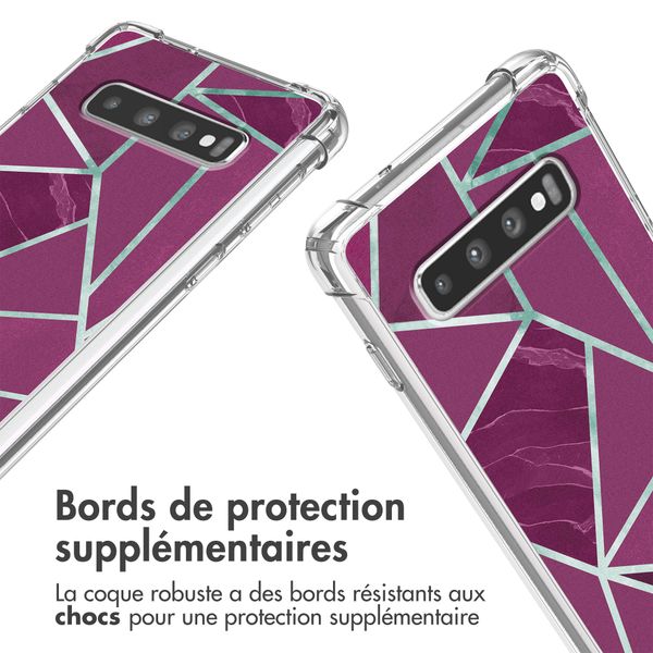 imoshion Coque Design avec cordon Samsung Galaxy S10 - Bordeaux Graphic