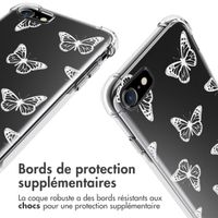 imoshion Coque Design avec cordon iPhone SE (2022 / 2020) / 8 / 7 - Butterfly